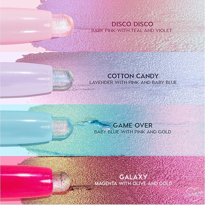 ColourPop Shadow Stix - Multichrome Cream Eyeshadow Stick with Long-Lasting Color - Multi-Use Cream Makeup with a Built-In Sharpener & Precise Tip for Easy Application - Galaxy (0.05 oz)