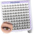Mavphnee Spider Lash Clusters Wispy Airy Cluster Eyelash Extensions with Flexible Clear Band & LC Curl, 10-16mm Natural Individual Lashes For Clean Girl & Kim K Makeup