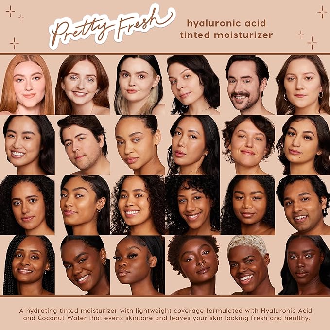 ColourPop Pretty Fresh Tinted Moisturizer - Hydrating Skin Tint & Glowy Summer Makeup with Lightweight Coverage - Made with Hyaluronic Acid & Coconut Water - Med Dark 13W (1.45 oz)