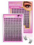Aphrodite Lash Clusters Wispy Natural 8-18mm Eyelash Clusters Extension Kit - WideSpan DIY False Lash Extensions Spiky Lashes Individual Lashes with Ultra-Thin Invisible Wide Lash Band