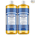 Dr. Bronner's Pure-Castile Magic Liquid Soap- Made with Regenerative Organic Oils- For Body, Face, Hair, Dishes, Pets, Laundry Natural, Vegan, Non-GMO - Peppermint, 32 oz (2-Pack)