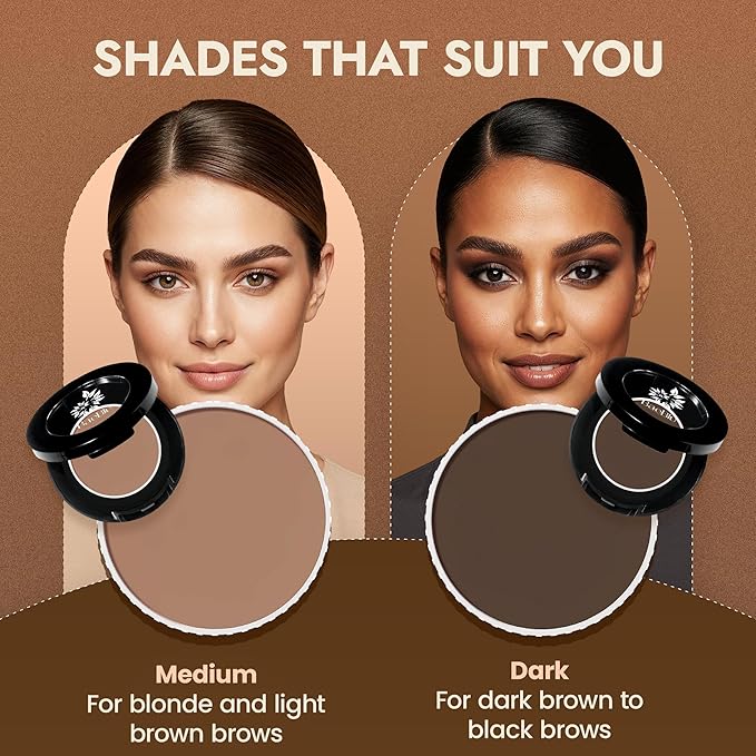 Organic Tinted Eyebrow Pomade, Medium - Water & Smudge-Proof Sculpting Eyebrow Wax for Shaping, Defining & Filling - Long-Lasting 18-Hour Hold - Easy-to-Apply, Vegan & Cruelty-Free - Made in USA