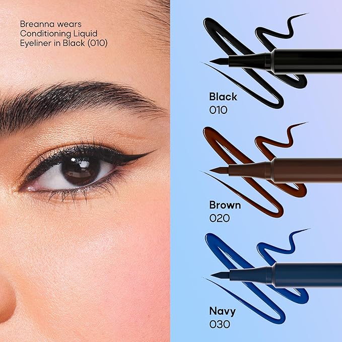 Almay Conditioning Liquid Eyeliner, Longwearing, Waterproof, Hydrating (Packaging May Vary), 30 Navy, 0.03 fl oz