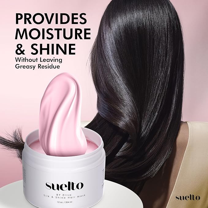 Suelto – Deep Nourishing Conditioning + Shine Therapy for Dry, Frizzy, or Damaged Hair – Strengthening Protein Boost – Salon-Quality Results After One Use 12 Fl. Oz