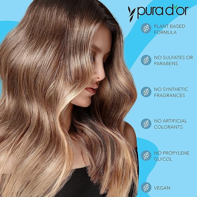 PURA D'OR Scalp Therapy Shampoo - Hydrates & Nourishes Scalp - Scalp Care Shampoo For Itchy Flaky Scalp w/ Tea Tree, Peppermint, Patchouli, Cedarwood, Clary Sage, Argan Oil 16oz (Packaging may vary) (00602)