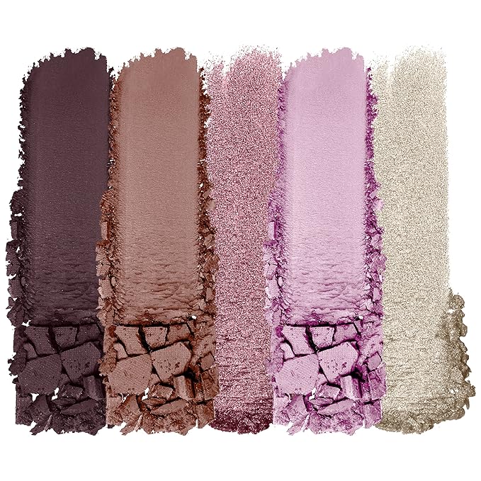 wet n wild Color Icon Eyeshadow Makeup 5 Pan Palette, Matte, Shimmer, Metallic, Long Wearing, Rich Buttery Pigment, Cruelty Free - Petalette (Pack of 2)