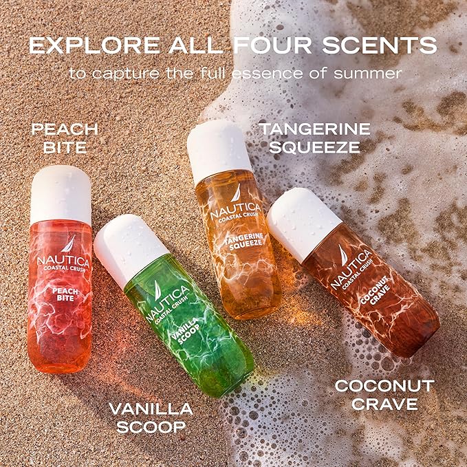 Nautica Coconut Crave, a Fruity Gourmand Hair & Body Mist for Women, Notes of Coconut, Apple and Cedarwood, Long Lasting, 8.0 fl oz