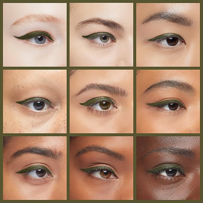 Palladio Retractable Waterproof Eyeliner, Richly Pigmented Color and Creamy, Slip Twist Up Pencil Eye Liner, Smudge Proof Long Lasting Application, All Day Wear, No Sharpener Required, Olive