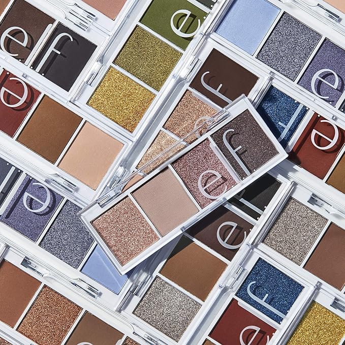 e.l.f. Creamy Blendable/Ultra-Pigmented/Easy to Apply/Matte & Shimmer Bite-Size Eyeshadows, Berry Bad, 0.12 Oz