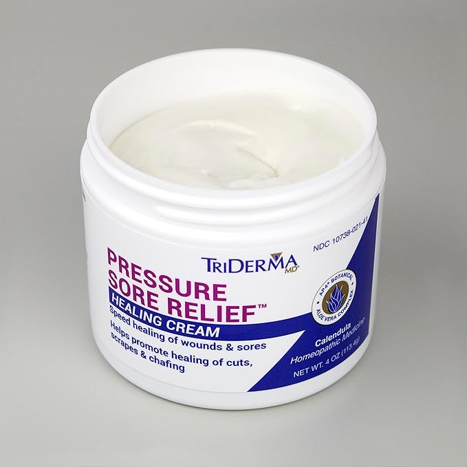 TriDerma Pressure Sore Relief Healing Cream Pack of (4) 4 Ounce Jars