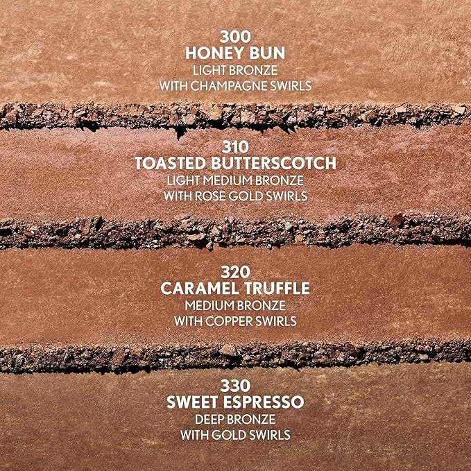 COVERGIRL TruBlend Skin Enhancer Baked Luminous Bronzer, with Hyaluronic Acid & White Rose Extract, Blends Seamlessly - 330 Sweet Espresso (Deep Bronze with Gold Swirls)