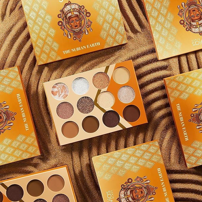 Juvia's Place Nubian Earth Palette - Browns, and Tans - Matte and Shimmer Pressed Pigments - Flattering for All Skin Tones - Shine Brown, White, Brown Palette