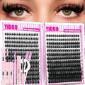 YIDUO Manga Lash Clusters Kit 481Pcs 3D Volume Fairy Cluster Eyelash Extensions Kit 100D+150D Wispy Lashes Clusters Anime Cosplay Individual Lash Clusters with Lash Bond and Seal | Removers