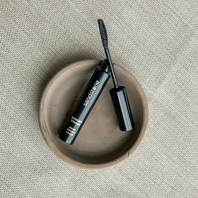 Sandstone Scandinavia Hypoallergenic Mascara for Sensitive Eyes – Smudge-Proof & Sweatproof Lengthening Mascara with Lash Separation – Vegan, Fragrance-Free & Allergy Certified – Black