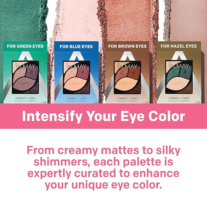 Almay Eyeshadow Palette, Longlasting Eye Makeup, Primer Enriched with Antioxidant Vitamin E, Hypoallergenic, 020 Blue Eyes, 0.1 Oz