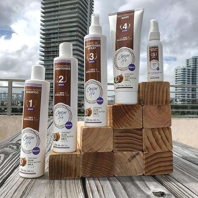 Carson Life Nourishing Conditioner for Dry or Damaged Hair - Repair Conditioner for Color Treated Hair - Sulfate and Paraben Free - Coconut, Olive and Amla Oils, Shea Butter (Single)