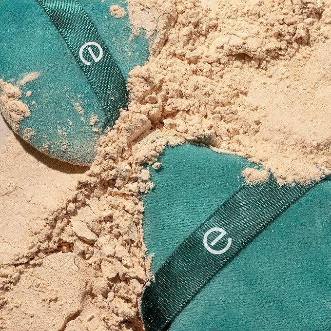 EcoTools Powder Puff Duo, Full-Size & Mini Powder Puffs for Loose or Pressed Powder, Precision Under-Eye & T-Zone Application, Soft Makeup Puffs, Vegan & Cruelty-Free, 2 Piece Set