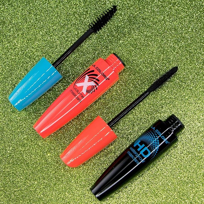 L.A. COLORS HD Waterproof Mascara, Very Black CMS522 (Pack of 2)